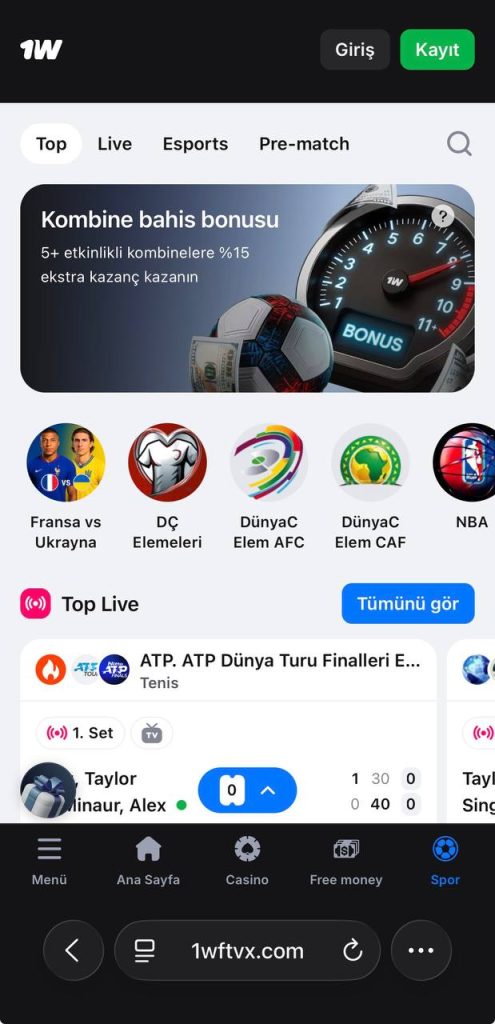 1win spor bahisleri