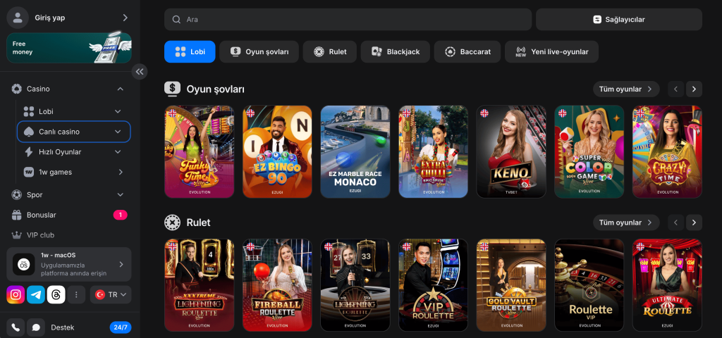 1win in Turkey — Resmi Casino Web Sitesine Giriş ve Kayıt